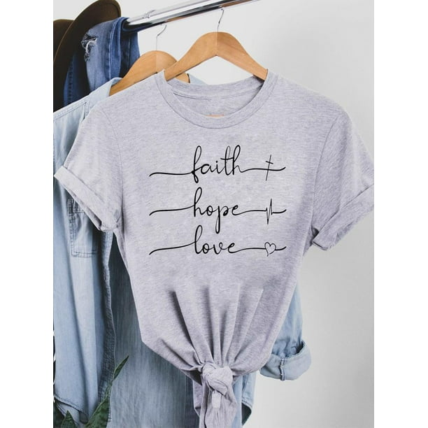 Ropa de verano para mujer camisetas informales a la moda con estampado de letras tendencia de los 90 camiseta grafica bonita de manga corta para