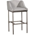 thumbnail image 2 of Home Square 30" Upholstered Bar Stool in Textured Silver and Gray - Set of 2, 2 of 6