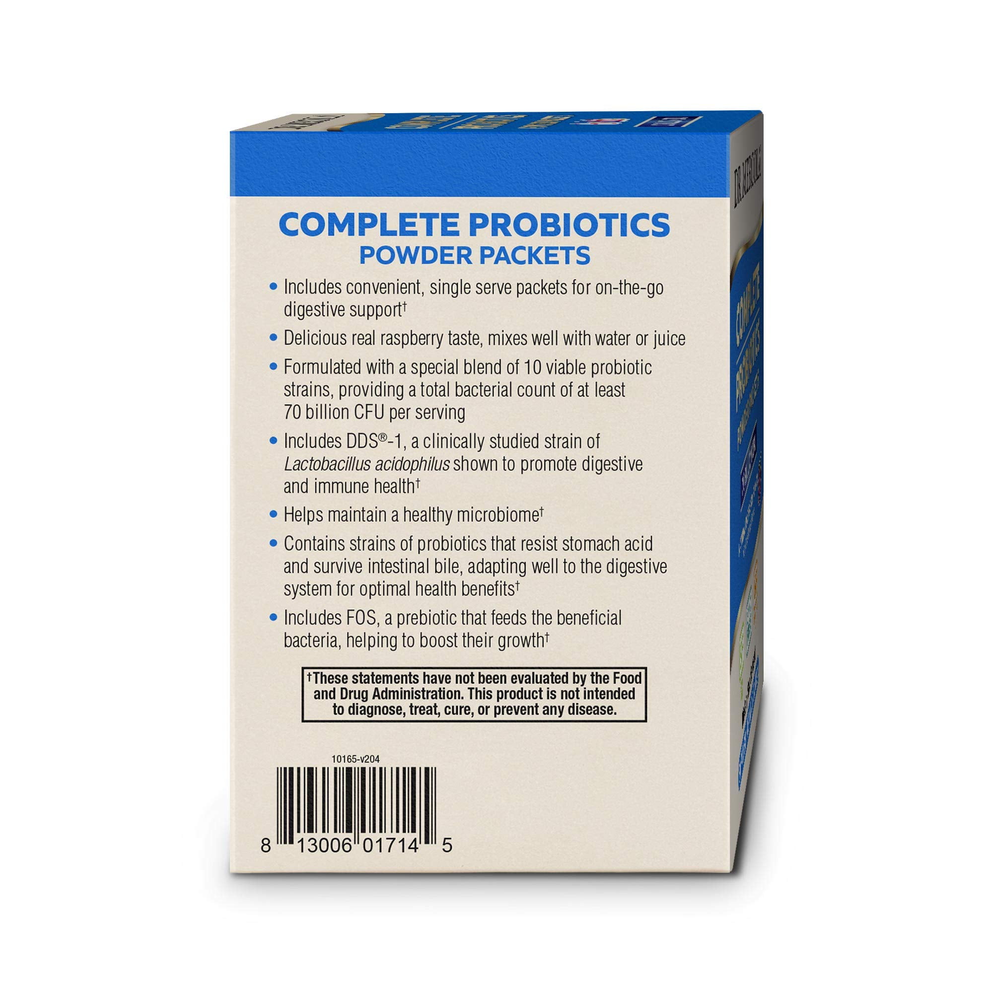 Dr. Mercola Complete Probiotics Powder Packets, 30 Servings (30 Packets), 70 Billion CFU, Natural Raspberry Flavor, Dietary Supplement, Digestive & Immune Support, Non-GMO
