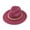 Rose Red, variant on Unisex Fashionable Fedora Hat - Wide Brim Dress Hat for Women/Men - Woolen Material, Adjustable Fit - One Size (56-58cm Circumference)