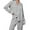 Grey, variant on ManxiVoo Women's Satin Pajama Set Classic Collar Long Sleeve Comfortable Loungewear for All Seasons L Size Grey