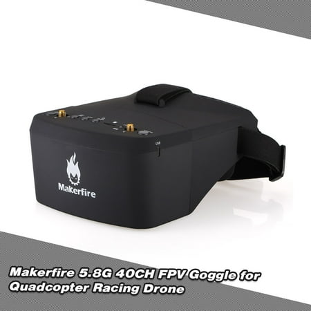 Makerfire EV800D 5.8G 40CH Double Antenna FPV Goggles with DVR for QAV 250 220 210 Racing