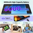 thumbnail image 4 of FITIFUN 10.1 inch Tablet Android 14 Tablets with Case, 4GB RAM 32GB ROM 1TB Expand, Quad-core, HD Display, WiFi, Dual Camera, Blue, 4 of 8