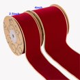 thumbnail image 3 of Cinta decorativa CSZD RIBBON de terciopelo rojo oscuro, 6,5 cm x 9,1 m, 3 of 9