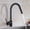 Black, variant on Luxury Gold Single Handle Kitchen Faucet Pull Out Sprayer 360 Rotatable Single Hole Sink Mixer Tap with Aerator Deck Mounted Retro Style Golden