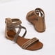 thumbnail image 5 of Sandalias planas romanas de verano con puntera abierta sandalias de playa con tiras zapatos para caminar para mujer, 5 of 9