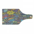 thumbnail image 1 of Whimsical Cutting Board, Colorful Spotty Pattern with Lively Blossoms Singing Happy Birds Fantasy, Decorative Tempered Glass Cutting and Serving Board, Wine Bottle Shape, Multicolor, by Ambesonne, 1 of 1