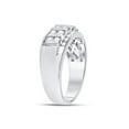 thumbnail image 2 of 14kt White Gold Mens Round Diamond Wedding Channel Set Band Ring 1 Cttw, 2 of 3