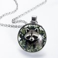 thumbnail image 2 of Raccoon Women's Glass Circular Pendant Necklace, 2 of 5