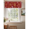 thumbnail image 2 of Winter Yellow Snowflake Valances for Windows Christmas White Snowflake Red Rod Pocket Curtains Valance Short Window Treatment Drapes for Living Room, Bedroom Bathroom 56"&nbsp;W x 16" L, 2 of 5