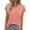 Coral, variant on V Neck T-Shirts for Womens Side Split Short Sleeve Shirts Loose Fit Tee Dressy Casual Women Tops