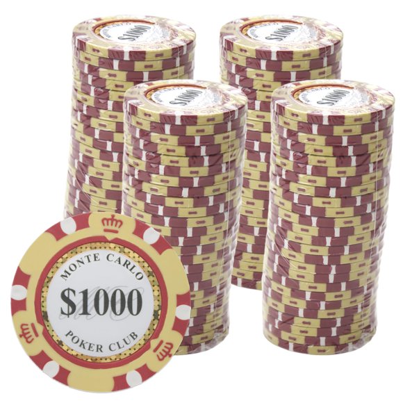 Fichas de póker Gamers Lounge Monte Carlo 14 g, paquete de 100