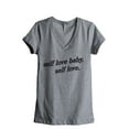 thumbnail image 1 of Self Love Baby Women's Fashion Relaxed V-Neck T-Shirt Tee Heather Grey Small, 1 of 3