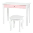 thumbnail image 3 of Pemberly Row Contemporary MDF & Pine Wood Kids Vanity Set with Mirror in White, 3 of 8