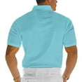 thumbnail image 6 of Razzly Men's Slim Fit Shirt European Style Comfortable Short Sleeve Casual T-Shirt for Modern Gentlemen(Light Blue,XL), 6 of 9