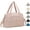 Pink, variant on Travel Duffle Bag,Puffer Carry Duffel Bag with Laptop Compartment Overnight Weekender Bags for Women Large Tote Bags for Labor and Delivery(Large,Beige)