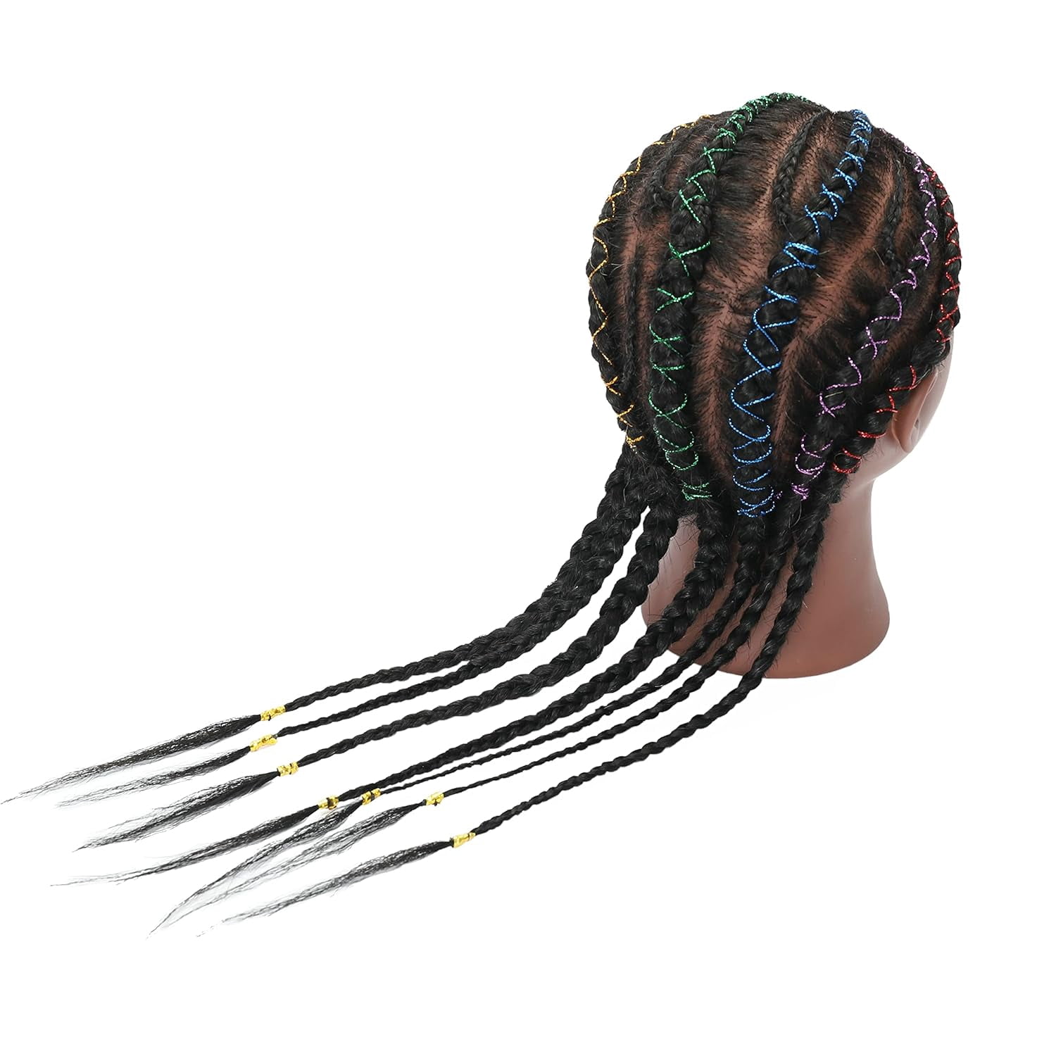 RYHAIR African American Mannequin Head 100% Human Hair for Practice Braiding Styling Cosmetology Barber Training with Stand