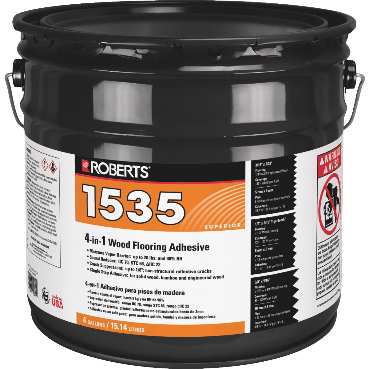 Roberts All N One Wood Floor Adhesive, 4 Gal. R15354