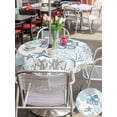 thumbnail image 5 of Outdoor Tablecloth with Umbrella Hole for Patio/Picnic/Party/Camping, Coastal Octopus Waterproof Table Cloth Round Cover Washable, Ocean Nautical Seashells Coral Conch (Dia 60"), 5 of 9