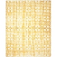 thumbnail image 2 of Safavieh Dip Dye Flower Distressed Wool Area Rug, Ivory/Gold, 8' x 10', 2 of 7