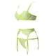 thumbnail image 5 of Gibobby Conjunto Lencería Tanga Y Bralette Sexy Ring Lace Garter Ropa interior de Lencería de Ropa de dormir Pijamas Íntimos(Verde, CH), 5 of 5