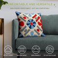 thumbnail image 4 of Red And Blue Pioneer Flower Modern Art Geometric Pillow Covers,Red And Blue Pioneer Flower Modern Art Geometric Throw Pillow Covers 18"×18" ,Living Room Sofa Couch Pillow Covers,Decorative Pillow Cove, 4 of 7