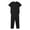Black, variant on ZVNAΖH Men's Nurse Uniform Scrub Set, Short Sleeve V Neck Top and Straight Leg Cargo Pants - 7 Pockets Medical Workwear Set, S-2XL