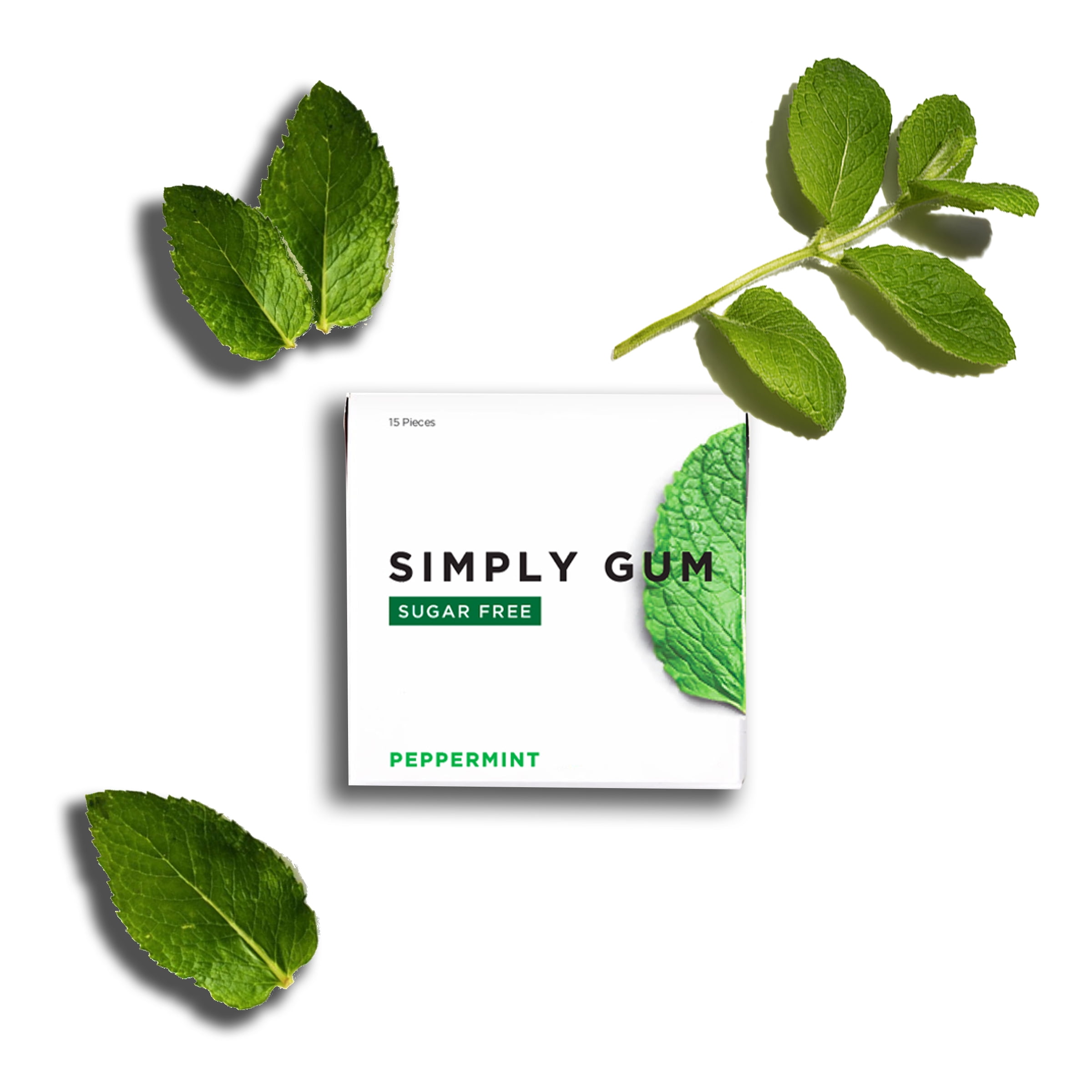 Green Mint Chewing Gum Without Sugar; 60 sugared almonds