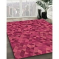 thumbnail image 2 of Ahgly Company Indoor Square Patterned Raspberry Red Area Rugs, 4' Square, 2 of 6