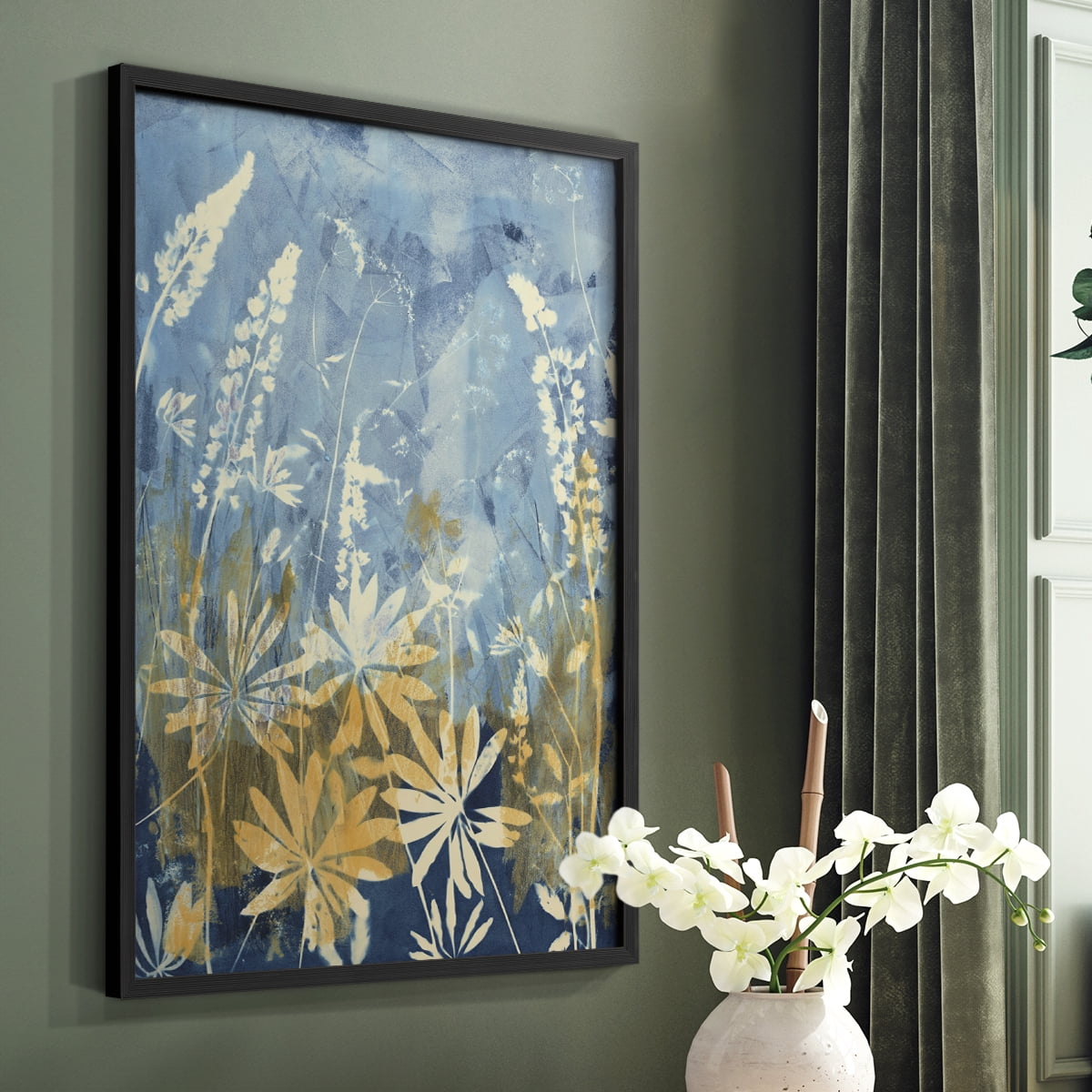 Wild Lupine Framed Print in Black Solid Wood 8 x 10 Framed Print