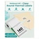 thumbnail image 4 of Rollo de Etiquetas Térmicas Redondas Transparentes de 50 X 50 mm con Adhesivo Fuerte, Compatible con M110/M200/M120/M220/E210/P50., 4 of 5