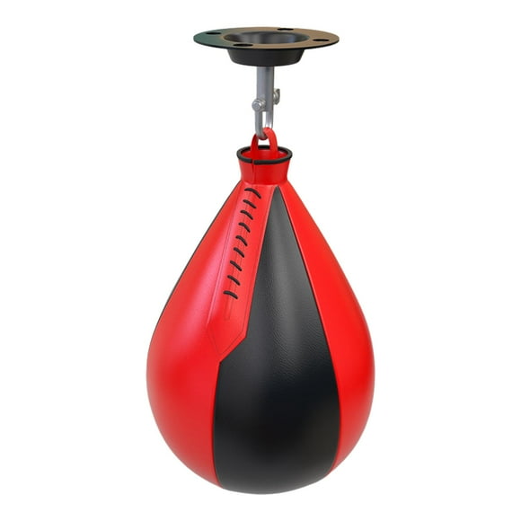 Juego de bolas de pera de velocidad de boxeo, pelota de reacción de boxeo, saco de boxeo de entrenamiento de velocidad para coordinación ocular y mano Negro y rojo
