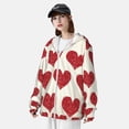 thumbnail image 3 of Lsque Love Pattern UPF 50+ Chemise Légère Protection Solaire Homme Femme Manches Longues, Chandail à Capuchon Performance -Moyen, 3 of 7
