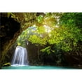 thumbnail image 2 of wall26 - Deep Forest Waterfall in Kanchanaburi, Thailand - Removable Wall Mural | Self-Adhesive Large Wallpaper - 100x144 inches, 2 of 6