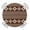 Brown, variant on Black Lozenge Round Table Cover, Coastal Geometric Striped Folk Farm Graphite Waterproof Fitted Tablecloths for 45"-54" Tables, Washable Picnic Table Cover for Camping Dining Indoor Outdoor