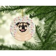 thumbnail image 2 of Pug Fawn #5 Christmas Ceramic Ornament 2.8 in x 2.8 in, 2 of 3