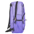 thumbnail image 6 of Deluxe See Through Mesh Multipocket Bungee Cord Backpack for School, Work, Sports, Gym, Travel, Recreation & Commuting in Lavender, 6 of 7