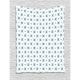 thumbnail image 1 of Blue and White Tapestry, Vintage Rhombus Design with Star Filled Background in Blue Shades, Wall Hanging for Bedroom Living Room Dorm Decor, 60W X 80L Inches, Pale Blue and Ivory, by Ambesonne, 1 of 2