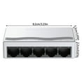 thumbnail image 5 of MOMOJIA 5 Port Gigabit Ethernet Switches Fast Speed Data Transfer Plugs and Play Plastic Housing for Home Office Networking Expansion, 5 of 6