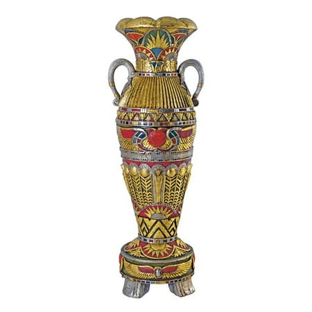 Design Toscano Temple of Luxor: Grand-Scale Egyptian Urn Statue Hand-cast using real crushed stone bonded with high quality designer resin Each piece is individually hand-painted by our artisans Exclusive to the Design Toscano brand and perfect for your home or garden Ideal for home  bar  entertainment area or recreation room