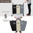 thumbnail image 5 of Cesta para la colada con ruedas, cesta para la colada de 240 l con bolsa de lavandería de 3 secciones para ropa sucia, elementos esenciales del dormitorio, organización de toallas y almacenamiento de, 5 of 5