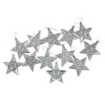 thumbnail image 6 of DAK 12ct Silver Splendor Shatterproof Star Christmas Ornaments 5", 6 of 9