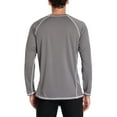 thumbnail image 6 of Men's Long Sleeve Active Rashguard Shirts Solid Workout Top Sports Tee UPF 50+, 6 of 6