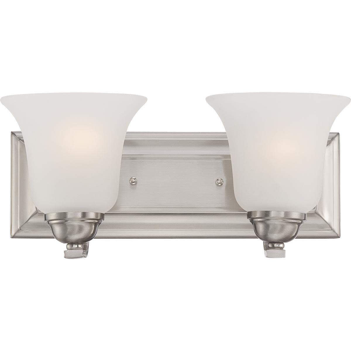 2Light Vanity Fixture in Brushed Nickel Finish
