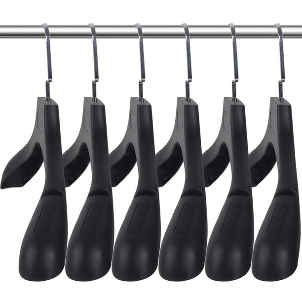 Perchas para trajes DEDU, paquete de 10 unidades, 45 cm de ancho, plástico antideslizante