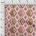 thumbnail image 2 of oneOone Velvet Medium Pink Fabric Geometric Sewing Craft Projects Fabric Prints By Yard 58 Inch Wide, 2 of 5