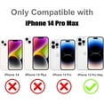 thumbnail image 5 of Magnetic Clear Case for iPhone 14 Pro Max 6.7 Inch 2022, Electroplated Magnetic Clear Slim Case for Women and Men [Military Drop Protection] Tempered Screen Protector(Black), 5 of 6