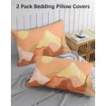 thumbnail image 2 of Mountain Line King Pillow Cases Set of 2 - Microfiber Bed Throw Pillow Covers, Boho Minimalist Landscape Art Sun Orange Decorative Lumbar Pillow Cover with Envelope Closure for Sofa/Travel 20"x36", 2 of 6