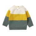 thumbnail image 2 of Baby Girls Boys Sweater Infant Toddler Knitted Pullover Top Warm Cute Fox Stitching Color Long Sleeve Clothes 6-24M/3T, 2 of 9