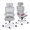 Light Gray, variant on Sihoo M102 Ergonomic Office Chair, Desk Chair with Adjustable Lumbar Support, Cotton Seat & Mesh Backrest, 3D Armrests, 2D Headrest, 300lbs, Black